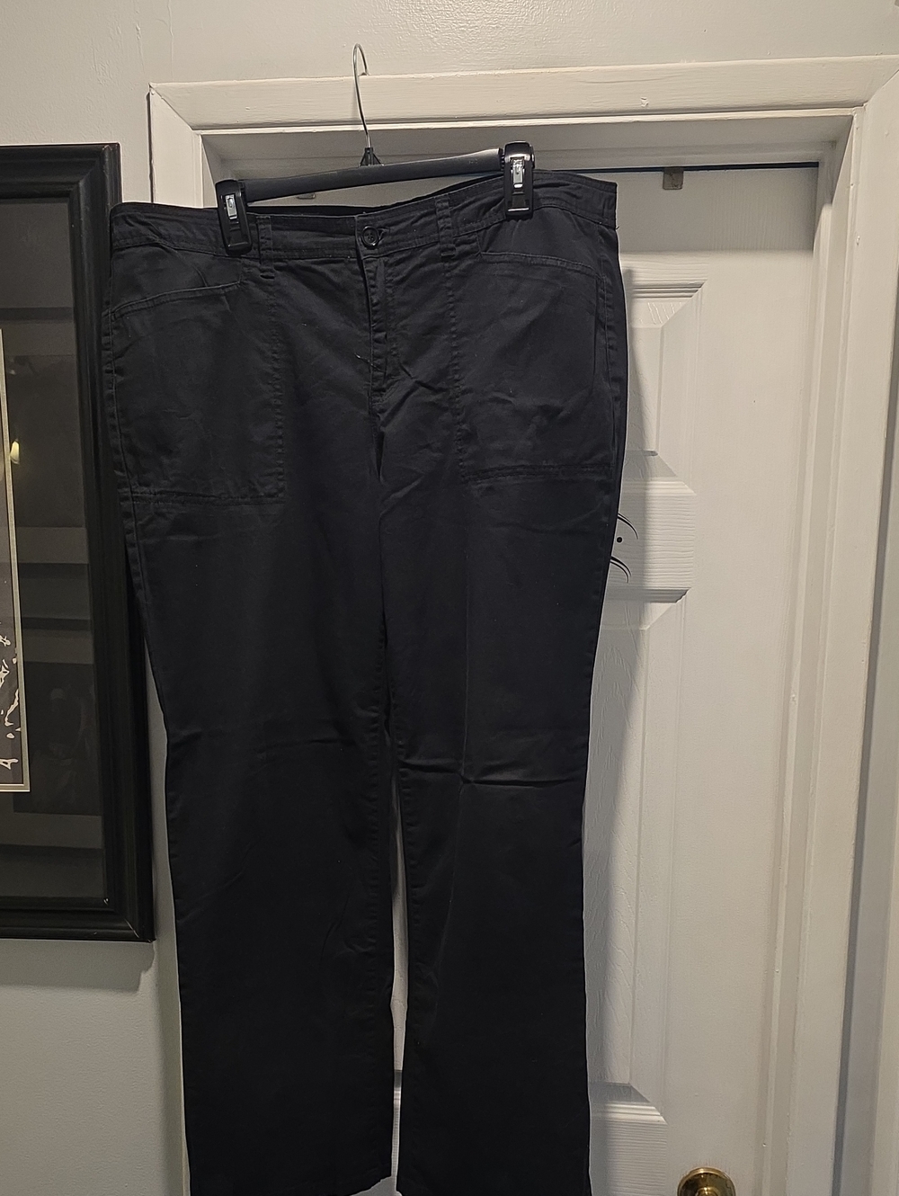 Black Straight-Leg Pants